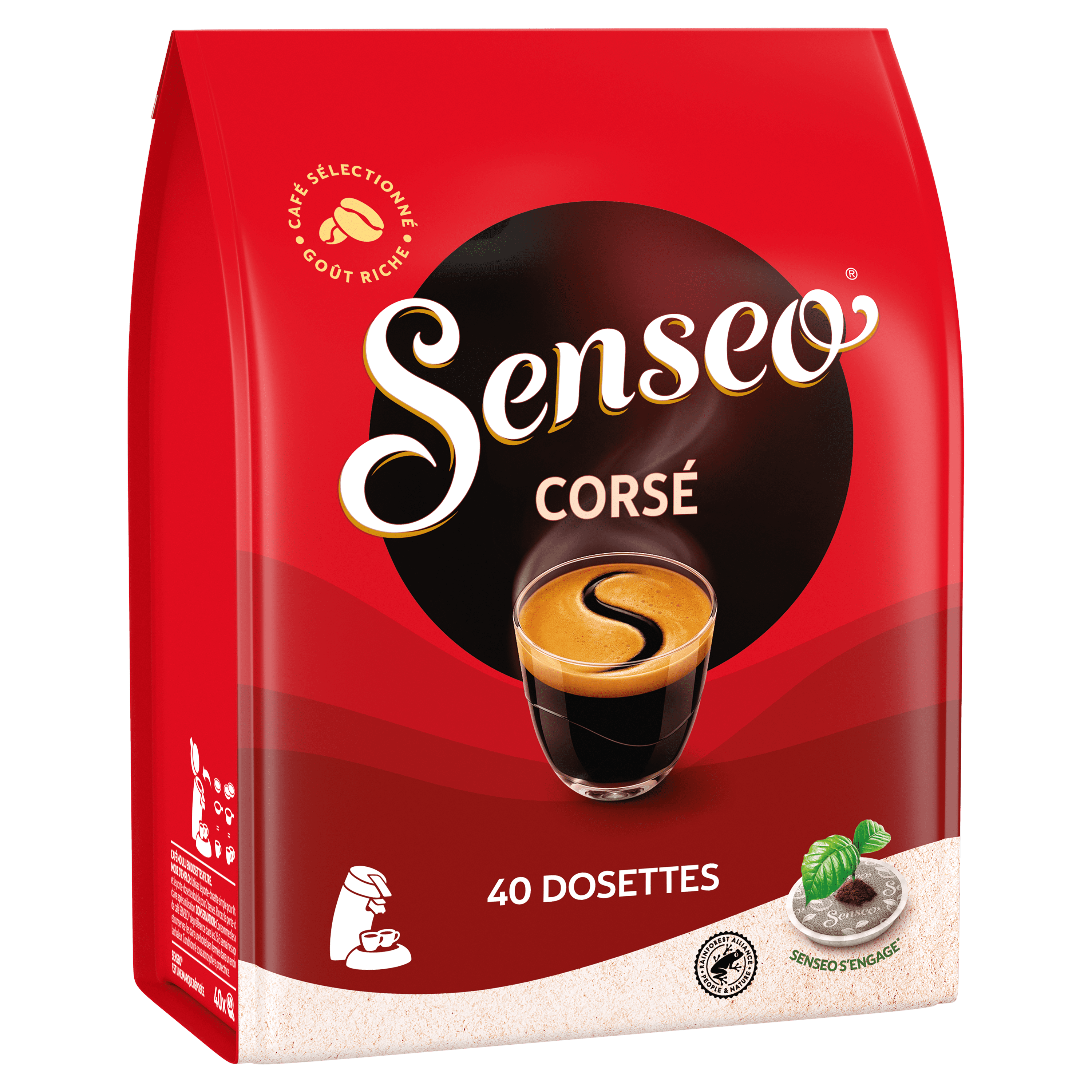 SENSEO Dosettes de café Premium Set Strong 3 café 16 dosettes chacune avec  bo