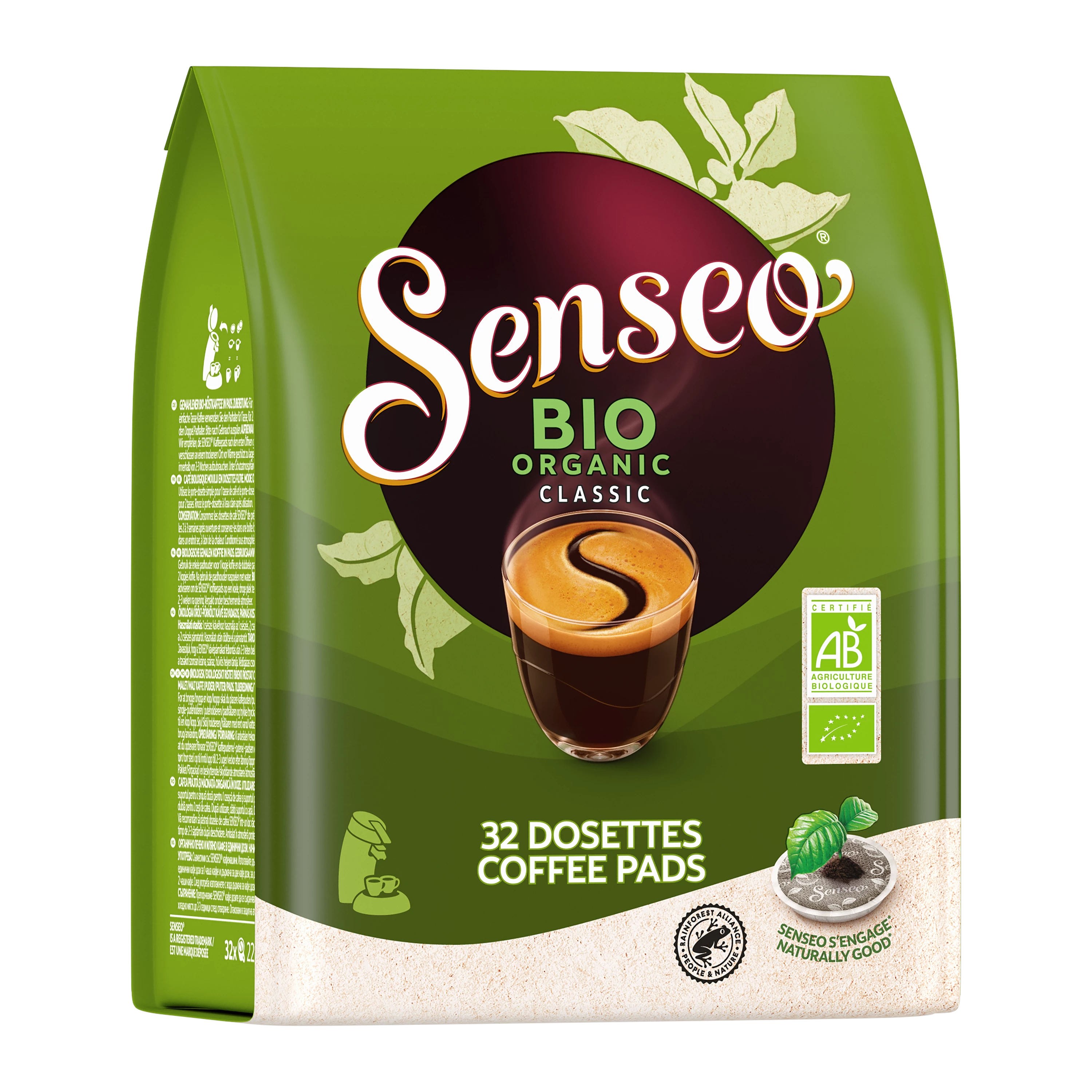 Café Gran Brasil - Dosettes en Papier compatibles avec Senseo