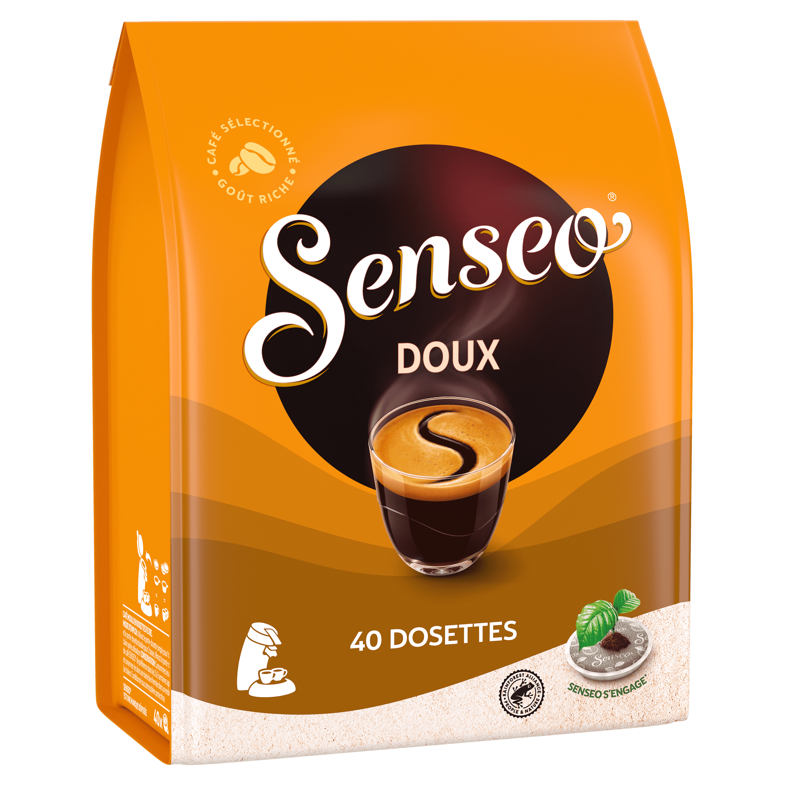 SENSEO Dosettes de café Premium Set Strong 3 café 16 dosettes chacune avec  bo