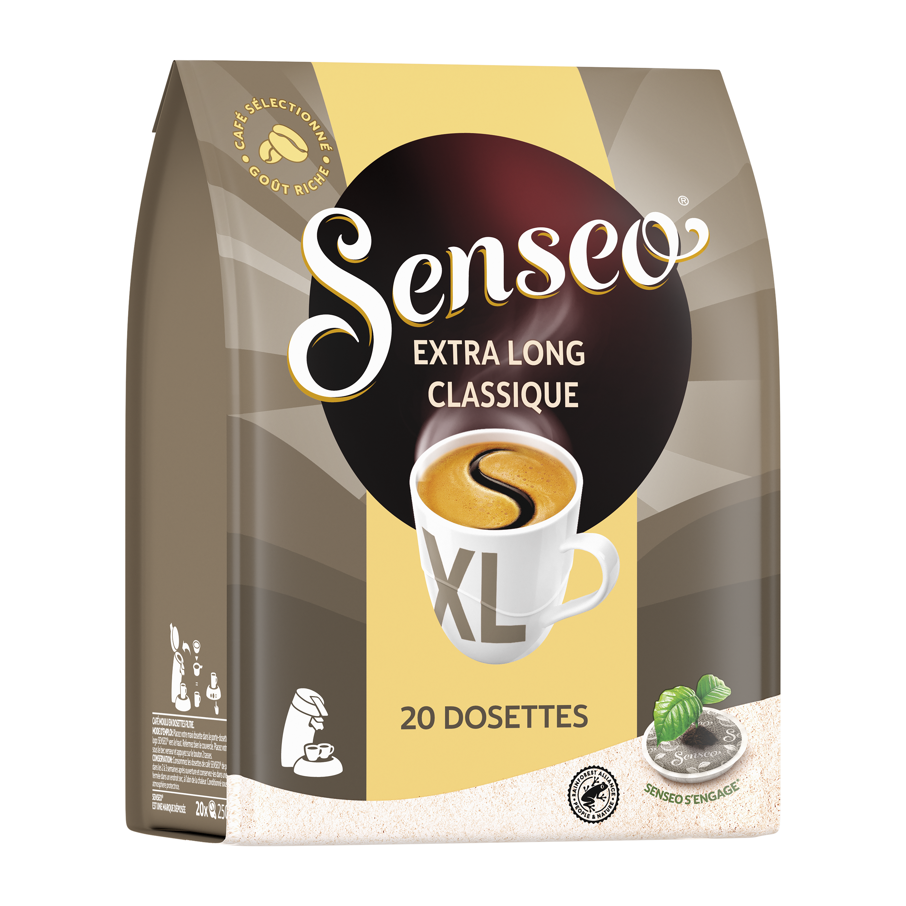 Dosette café Senseo DOSETTES SOUPLES DÉCAFÉINE X40 - SENSEO