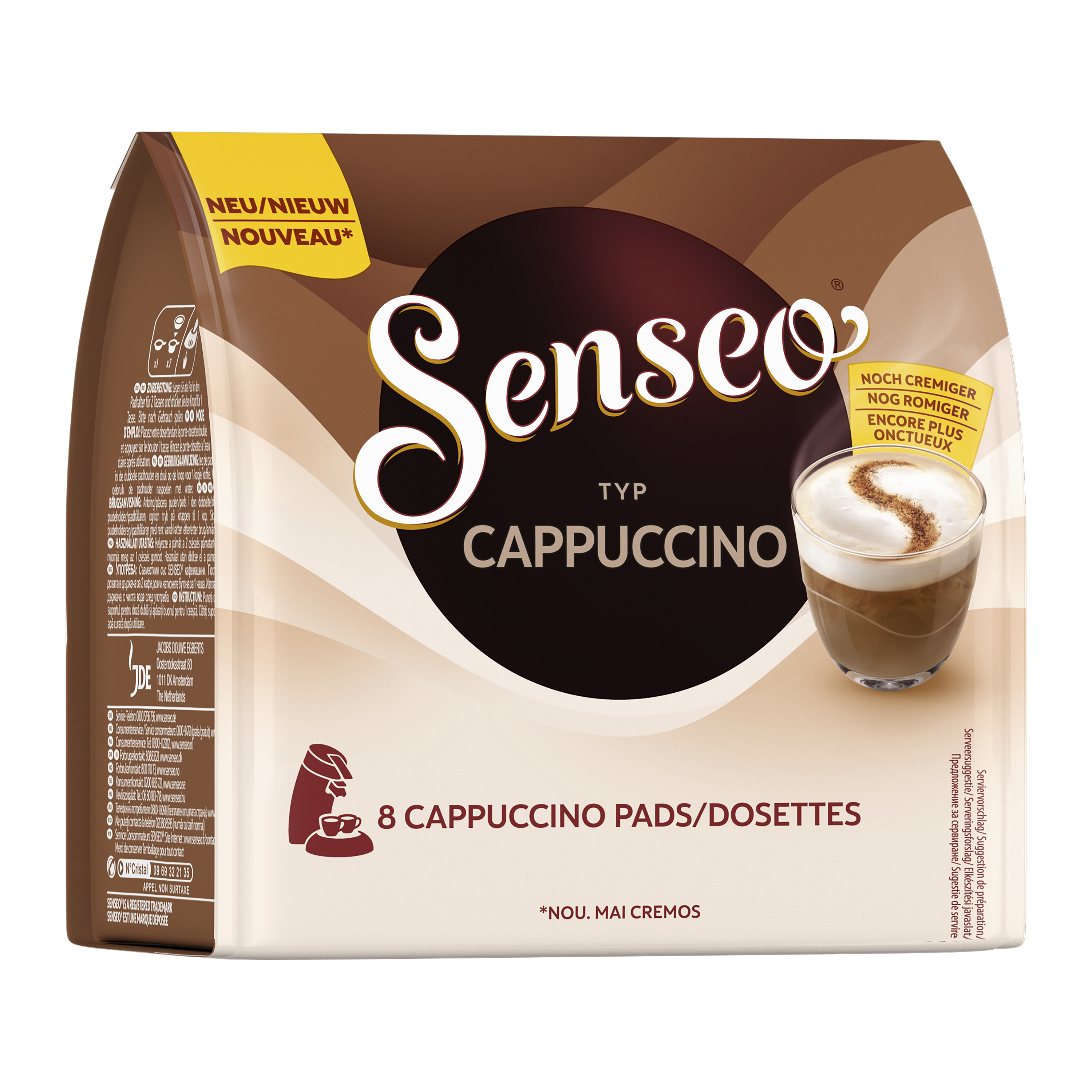 Senseo Dosettes Cafe Latte Cappuccino – Special Set, Café au Lait, Café au  Lait Pad, 2 variétés